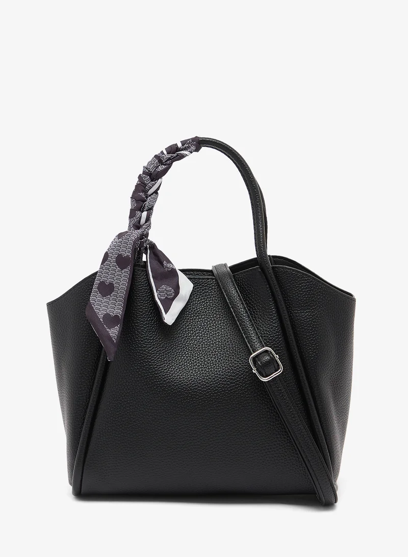 ايلا Structured Satchel Bag With Scarf